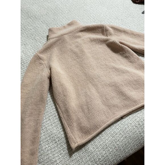 J Jill Blush Zip Knit Jacket XXSP Petite Soft Cozy Neutral Minimalist Layering - Picture 4 of 8